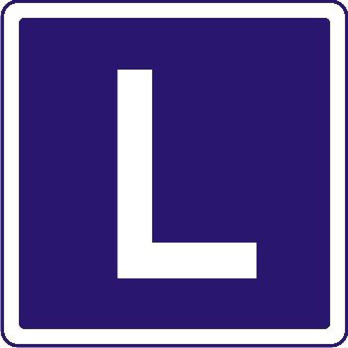 Naklejka L odblaskowa 30x30