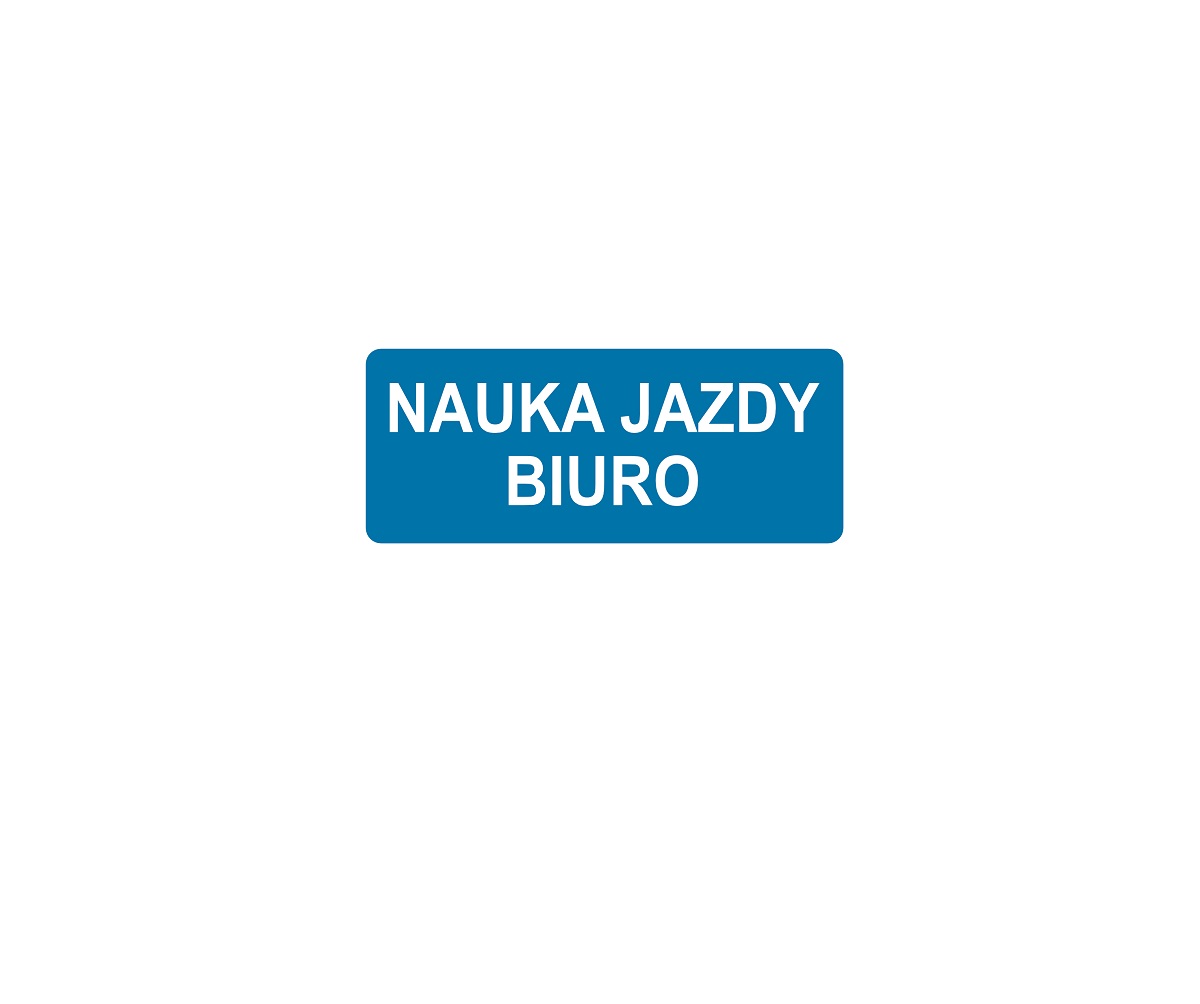 Naklejka “Nauka Jazdy Biuro” (klejona)