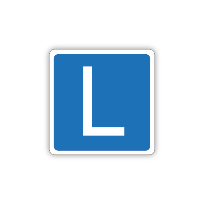 Naklejka “L” 15/15 (klejona)