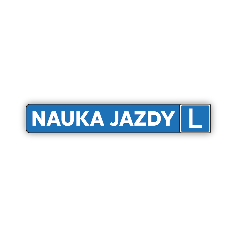Naklejka “Nauka jazdy” 7/45 (klejona)