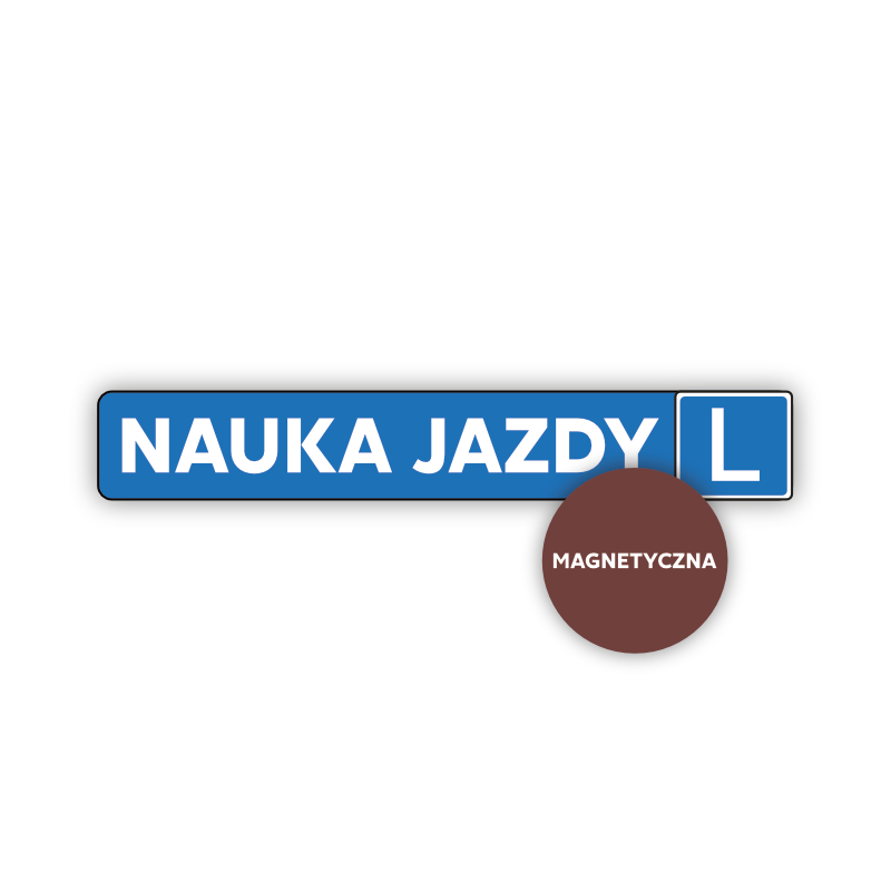 Naklejka “Nauka jazdy” 7/45 (magnetyczna)