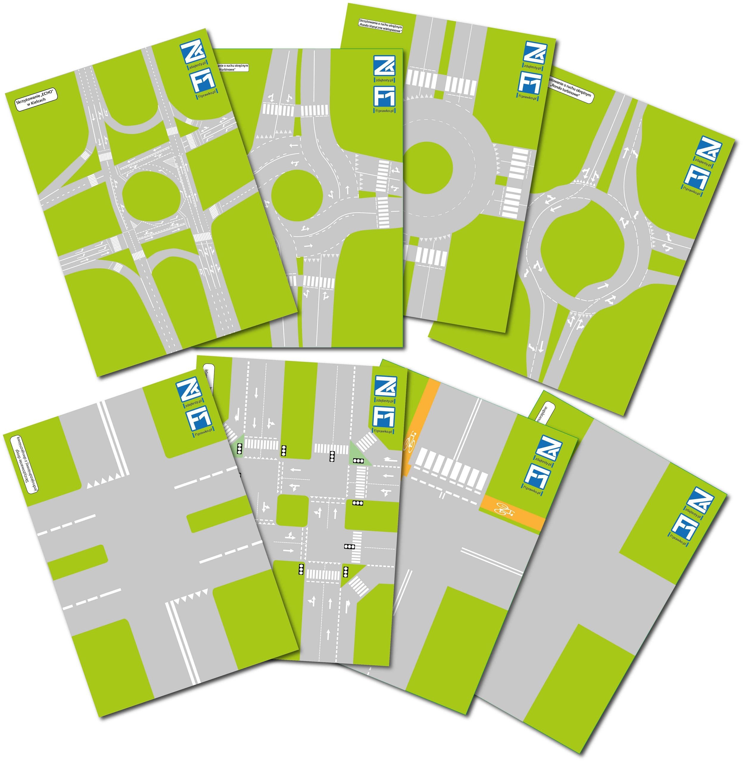 Plansze do rysowania “Skrzyżowania” do samochodu