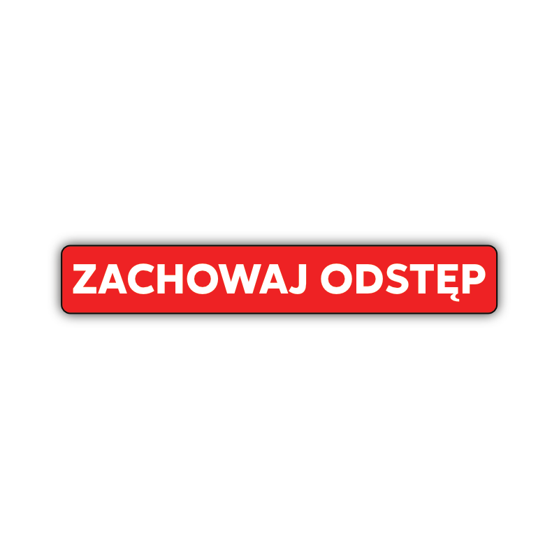 Naklejka “Zachowaj odstęp” 7/45 (klejona)