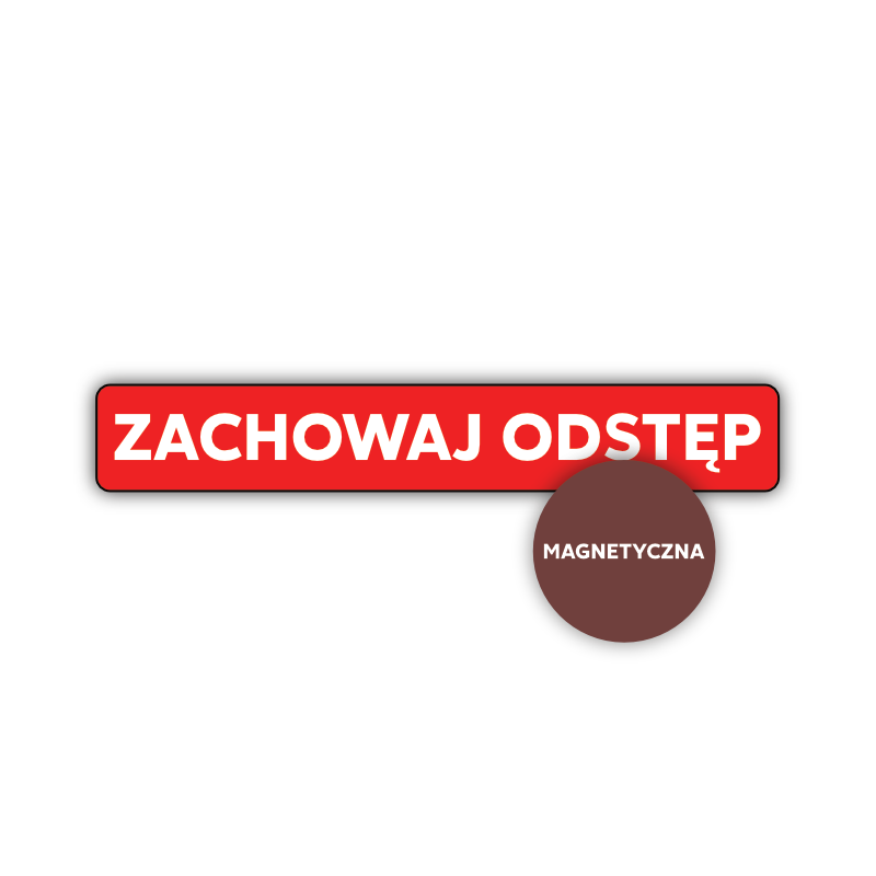 Naklejka “Zachowaj odstęp” 7/45 (magnetyczna)