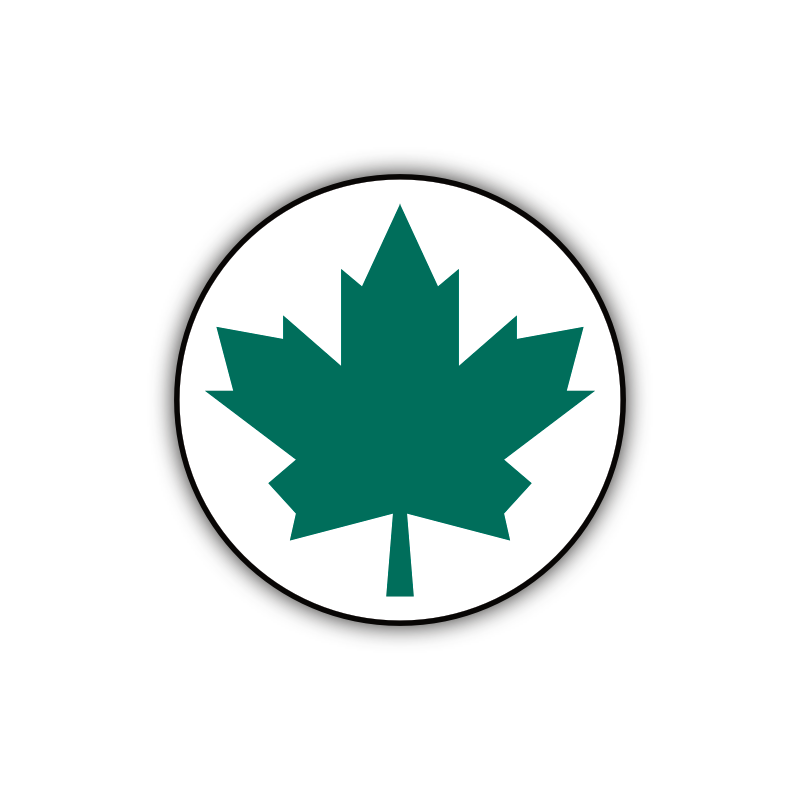 Naklejka “Zielony listek” 12 cm (klejona)